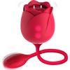 Paloqueth Rose Clitoral Licking Vibrator 9 Licking Modes & 9 Vibrations Red