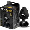 AfterDark Blackgem Metalic Butt Plug with Black Jewel Size L