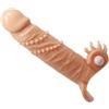 Pretty Love Connor Penis Sleeve Vibrator with Clitoral Stimulator Nude