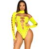 Leg Avenue Seamless Thong Back Bodysuit Neon Yellow