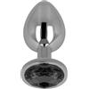 OhMama Anal Plug Metal Black 7cm