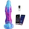 HiSmith WDA006-L Wildolo Fantasy Dildo Vibrator with App 26cm Blue-Pink-Purple
