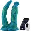 HiSmith WDA017-M Wildolo Devil Series Fantasy Dildo Vibrator with App 23cm Green-Blue