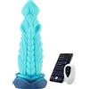 HiSmith WDA023-M Wildolo Devil Series Fantasy Dildo Vibrator with App 23cm Turquoise