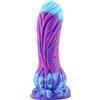 HiSmith WDD017-S Wildolo Silicone Dual Density Dildo 19cm Blue-Pink-Purple