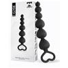 Tardenoche Clyde Beaded Butt Plug with Easy Pull Ring Silicone Black