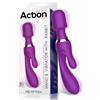 Action No. Fifteen Wand & Rabbit Vibrator 3 Individual Motors Purple
