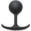 Heavy Hitters Comfort Plugs Premium Silicone 4.7" Weighted Round Plug Extra Large Black
