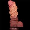 LoveToy Dual Layered Platinum Silicone Cock with Rope Curved 10.5"