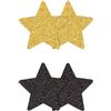 NS Novelties Pretty Pasties Glitter Stars Black Gold 2 Pairs