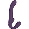 VIVE Ai Dual Vibrating & Air Wave Tickler Strapless Strapon Purple