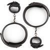 Easytoys Thigh and Wrist Cuff Set Black