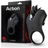 Action Rower Vibrating Ring with Rotating Tongue Black