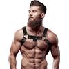 Fetish Submissive Attitude Eco Leather Chest Strap Harness Men Black