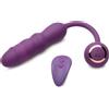 Inmi Thru Thumper Thrusting Silicone Vibrator with Remote Purple