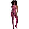 Ouch! Glow in the Dark Bodystocking with Halterneck Neon Pink S/M/L
