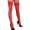 Cottelli Hold-up Stockings with 9cm Lace Trim 2520664 Red 2-S