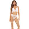 Bombshell Boudoir Peek a Boo Wire Set 3pcs White M