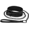 Bedroom Fantasies Faux Leather Collar & Chain Black