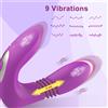 Paloqueth Dual Thrusting G-Spot and Clitoris Vibrator with Remote Purple