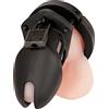 Blueline Silicone Chastity Cage Black
