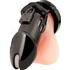 Blueline Acrylic See-Thru Chastity Cage Black