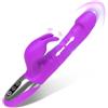 Paloqueth Thrusting & Rotating Rabbit Vibrator with 7 Thrust & 7 Vibration Modes Purple