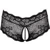 Cottelli Curves Crotchless Floral Lace Panties with Stimulating Pearls 2311020 Black 4XL