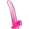 Pipedream King Cock Clear Cock with Balls 9" Pink