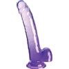 Pipedream King Cock Clear Cock with Balls 9" Purple