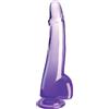 Pipedream King Cock Clear Cock with Balls 10" Purple