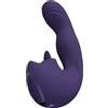 Vive Yumi Rechargeable Triple Motor G-Spot Finger Motion Vibrator & Flickering Tongue Stimulator Purple