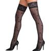 Cottelli Hold-up Stockings with Delicate Rose Pattern 2520710 Black 2-S