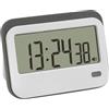 TFA Dostmann Timer digitale con cronometro e sveglia, 38.2052.02, fino a 23h/59min/59s, con occhiello per cordino, timer per compiti, sveglia a breve termine, luce LED e 2 livelli di volume, bianco