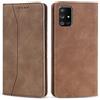 OKZone Cover per Samsung Galaxy A71 4G, Custodia Flip Pelle Portafoglio Magnetica Libro [Slot Schede], Silicone TPU Bumper Wallet Supporto Cover, Antiurto [Kickstand] (Khaki)