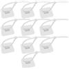 WYAN 10 Pezzi Autoadesivo Clip Cavo, Per Bagno & Cucina | Plastica ABS, Bianca, 6 x 6cm, Senza Foratura, Regolabile, Indeformabile, Per Aste Tende, Cavi e Tubi
