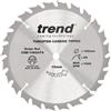 Trend Lama per Sega Circolare a Batteria per Legno, diametro 165mm, foro 10mm, 24 denti, taglio 1.5mm, angolo +15°, metallo duro (TCT), finitura media, CSB/16524TA