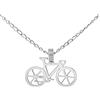 CODEONE Ciondolo Per Bicicletta, Ciondolo Bici Da Strada, Ciclismo, Piccolo, Uomo, Donna, Argento Sterling 925, Lunghezza 50 Cm, Confezione Regalo, Cadena De Rectángulos 50cm