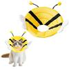 TOOSOAR Collare Elisabettiano Gatto,Collare Leggero Regolabile 32-36 cm per Cuccioli, per Cuccioli, Cani di Piccola Taglia e Gatti(Yellow Bee-XL)