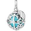 Engelsrufer Er-23-26-M - Ciondolo Da Donna Per Collana Con Ali In Argento Sterling Con Sfera Sonora Intercambiabile M Di Colore Turchese, Ciondolo Apribile, Dimensioni: 19,5 Cm, M, Argento Sterling,
