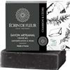 Écrin de Fleur - Sapone al Carbone Attivo e Cedro per Uomo, Certificato COSMOS Organic e Nature et Progrès, Fatto a Mano in Francia, 90g