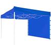 Lseqow Tenda da Giardino Gazebo, Parete Laterale della Tenda a baldacchino istantaneo, Tessuto Oxford Pieghevole Impermeabile, Parete Laterale della Tenda a baldacchino, 3x2m, Rosso, Blu