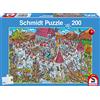 Schmidt Spiele 56453 Veduta del castello dei cavalieri, puzzle per bambini da 200 pezzi, normale