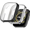 Blueshaweu Cover Compatibile con Amazfit Bip 5, Flessibile TPU Protezione completa con Pellicola Protettiva Antigraffio Protezione Schermo per Amazfit Bip 5 Smartwatch (Nero + Silver)