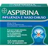 Aspirina Influenza e Naso Chiuso Antidolorifico Decongestionante contro Sintomi Influenzali, 10 Buste