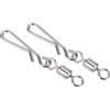PATIKIL Pesca Rotolante Girevole con Sospeso Scatto, 20pz 9lb Inox Acciaio Pesca Terminale Attrezzatura, Argento