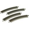 Bachmann Trains snap-fit E-Z Track nickel Silver Reversing 45,7 cm Radius Curved Track (4/card)