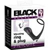 Black Velvets Velluto Nero - Vibratore anale in silicone con anello penico ricaricabile (nero)