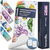 homerella® Tappetino antiscivolo vasca da bagno bambini 100 x 40 cm | Tappeto antiscivolo doccia bambini | Extra confortevole e antibatterico | INCL. GANCI (Lilac)