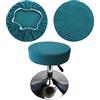 HuaLiSiJi Copri Sgabello Rotondo 30-40cm Tessuto di Lusso, Estensibile Ingualcibile Lavabile Antipolvere Morbido e Resistente, Trasforma Gli Sgabelli in Pochi Secondi (1, Blu Pavone)